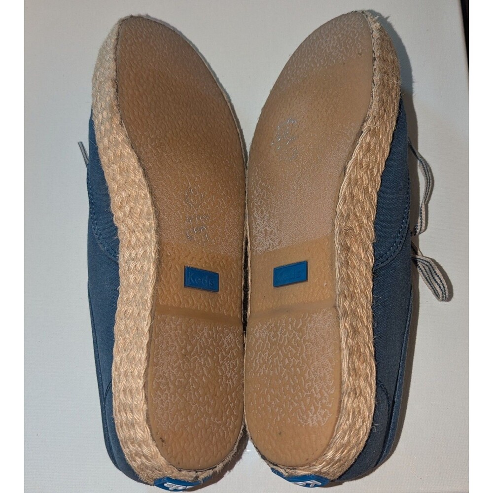 KEDS Women’s Ortholite Size 8 Chambray Jute Lace Up Tennis Shoes Loafers - Picture 8 of 10